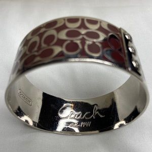 COACH Burgundy Monogram Bangle